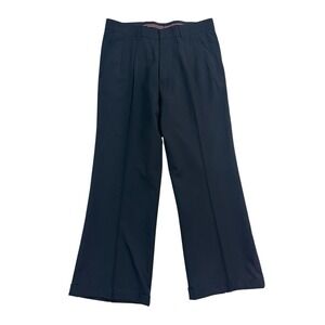NEW vtg Bespoke‎ Tailored 34x29 Navy Blue Wool Cashmere Pants Trousers Wide Leg